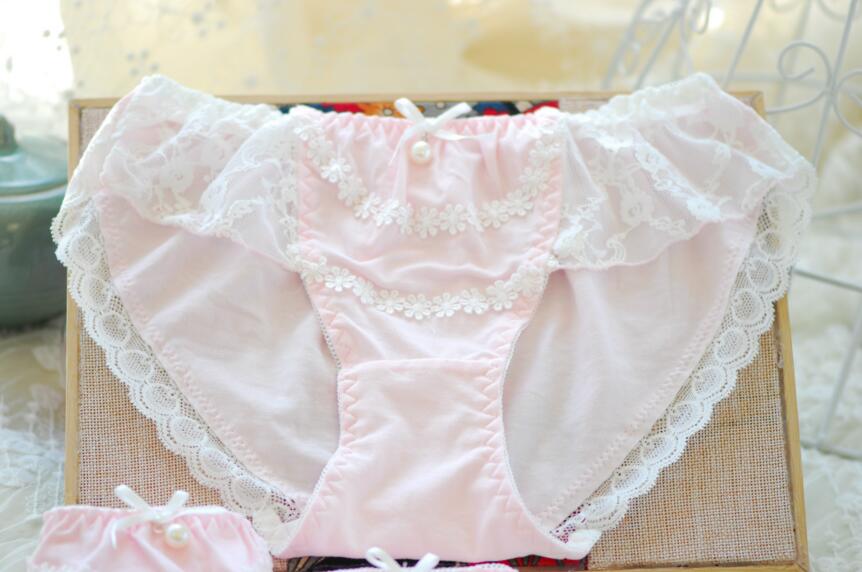 Prissy Sissy Lace Pearls Bow Panties Sissy Dream
