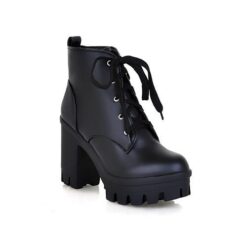 Sissy Prissy Platform Booties - Black, 10