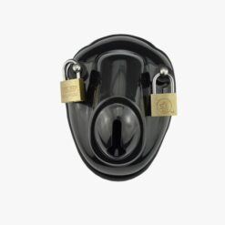 "No Escape" Double Lock Chastity Device - Black