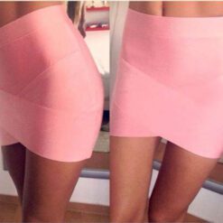 Mini Sexy Slim Tight Pencil Skirt - orange pink, M