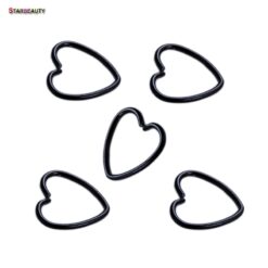 Cute Fake Ear Piercing - Black Hearts