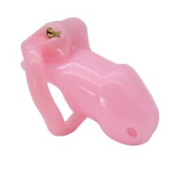 Locked Sissy Colorful Chastity Devices - Pink, Standard Cage