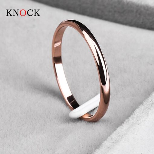 Titanium Steel Rose Gold Ring