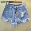 Trendy High Waist Denim Mini Shorts