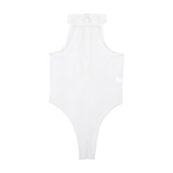 Eye-Catching High Cut Bodysuit - white