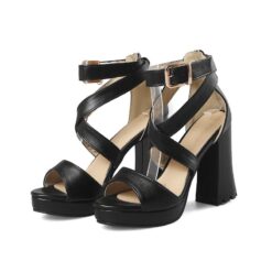 Flirty Strappy Sandals - Black, 10