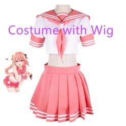 Cute Pink Sailor Uniform + Wig - costume with Wig, L