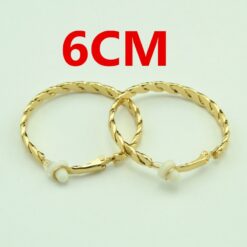 Feminized Long Clip-On Earrings - gold 6cm ear clip