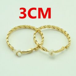 Feminized Long Clip-On Earrings - gold clip 3cm