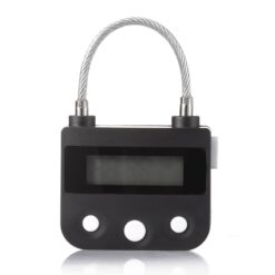 Caged Sissy Timer Lock - Electric lock black