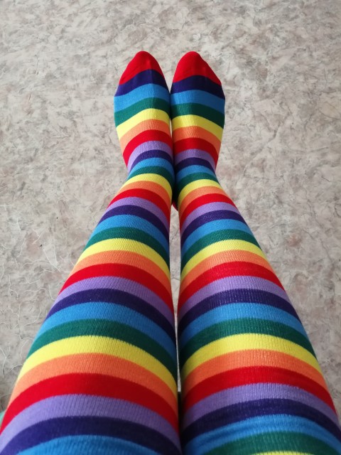 Colorful Rainbow Socks Sissy Dream