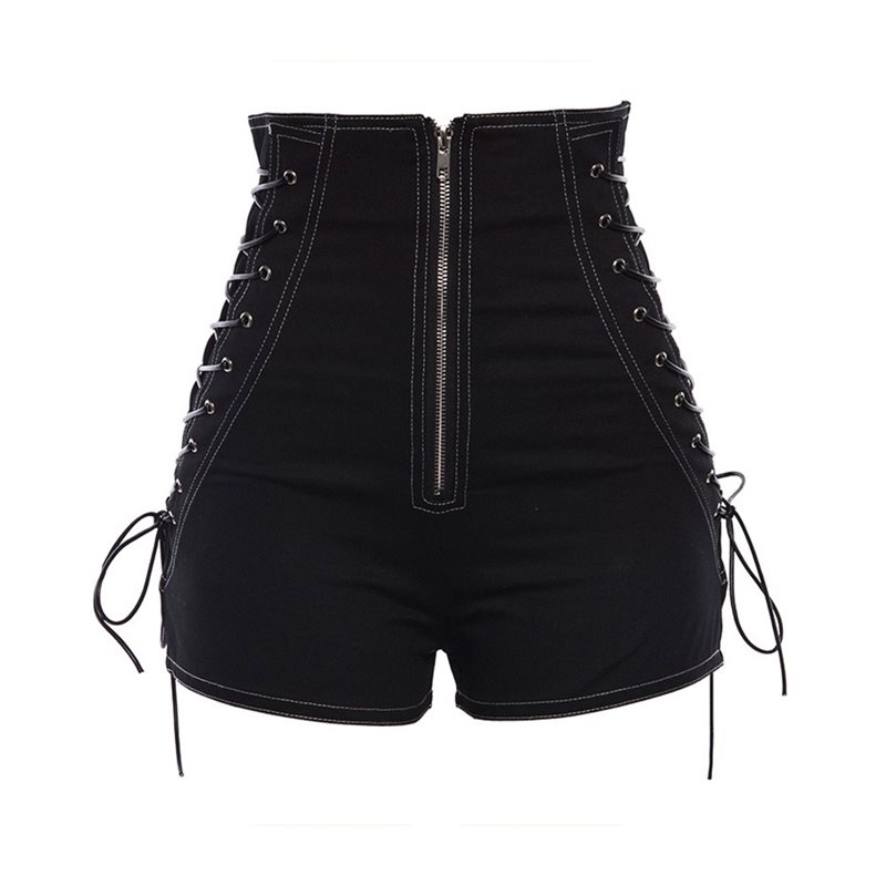 Sexy Goth High Waist Shorts | Sissy Dream