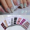 Feminine Crystal False Nails