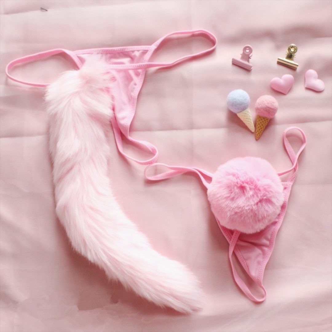 Lovely Bunny & Kitty Tail Panties - Sissy Dream