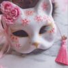 Flower Pink Fox Mask