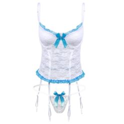 Sissy Playtime Lingerie Set - white, L