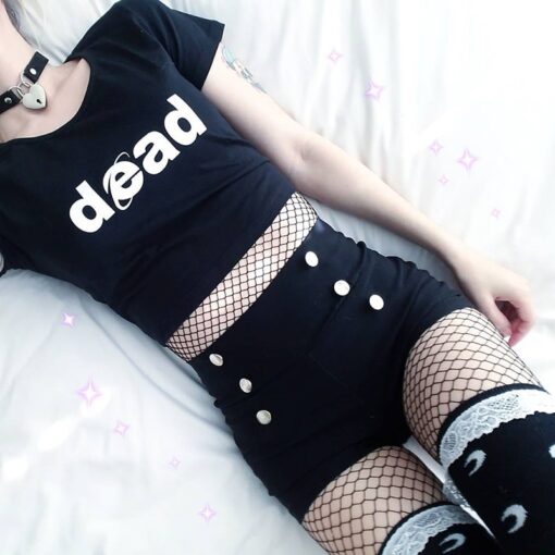 Goth Girl High Waist Shorts