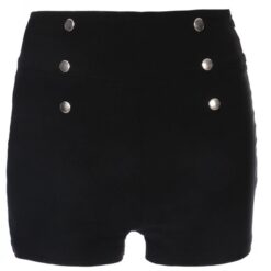 Goth Girl High Waist Shorts - Black, L