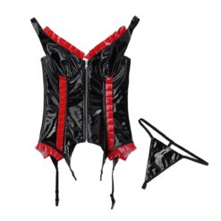 I'm Your Fantasy Corset + G-String - Black, XL