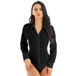 Flirty Office Girl Bodysuit - Black, L