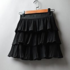 Frilly Sissy Chiffon Skirt - Black