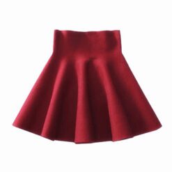 Girly Mode Flared Skirt - WINE