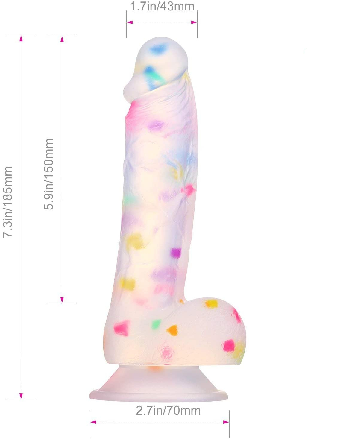 Party Girl Colorful Dildo