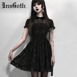 Midnight Lace Gothic Mini Dress