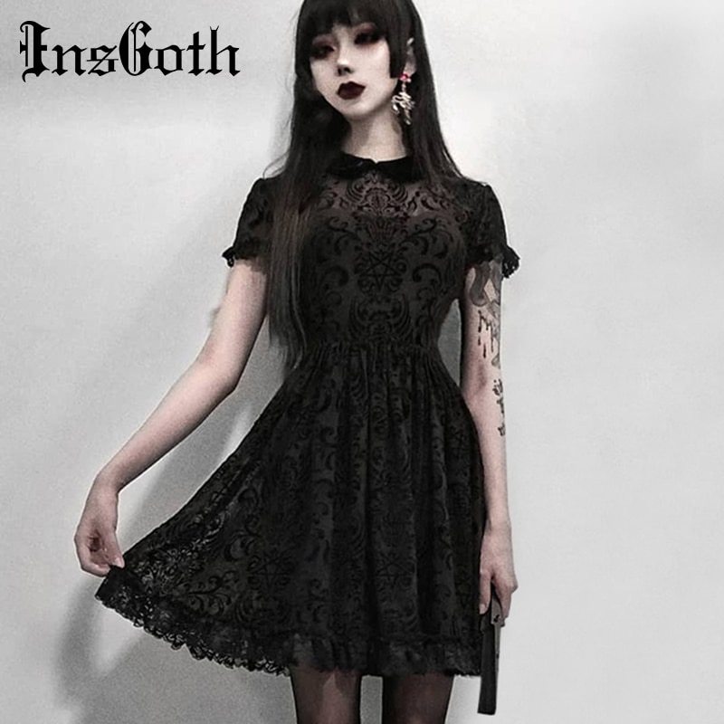 Gothic Girlfriend Lace Mini Dress