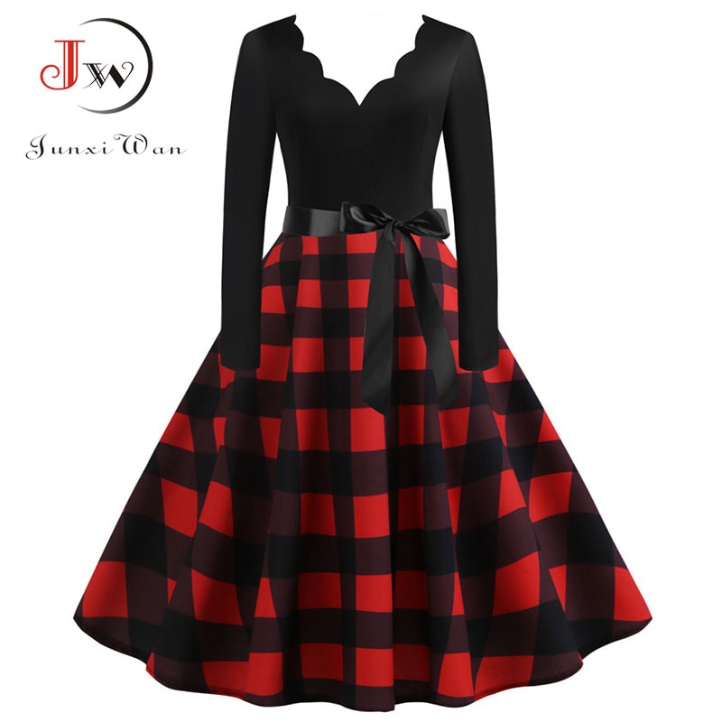 Fireside Flirt Plaid Dress