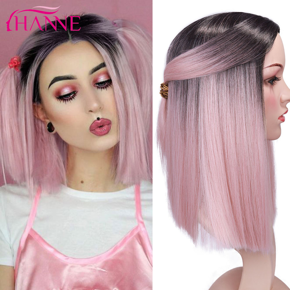 Cotton Candy Ombre Bob Wig
