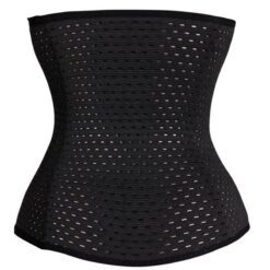 Feminine Figure Slimming Corset - Black, XL