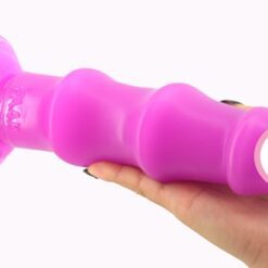 Big Ribbed Dildo - Purple