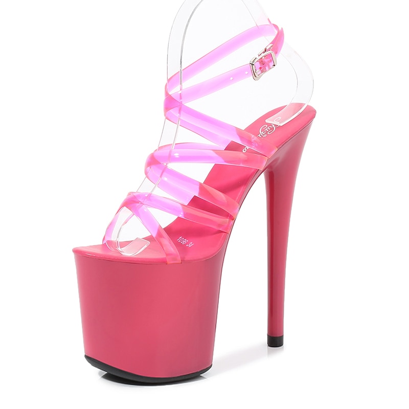 Sissy Clear Strap Stripper Heels