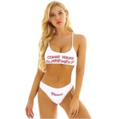 Daddy's Lil Sissy Lingerie Set - white, M