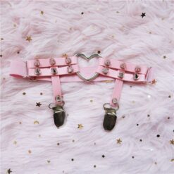 Love Heart Leg Belts - Pink