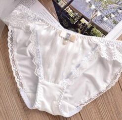 Prissy Sissy Fairy Pearls Bow Panties - white, M