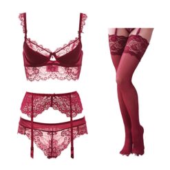 4 Pc Killer Sissy Set - wine red, 75A