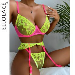 Sugar and Spice Bra Set - Neon Green, M