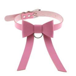 Leather Bow Gothic Choker - Image 6