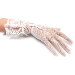 Femme Hands Lace Glove - white