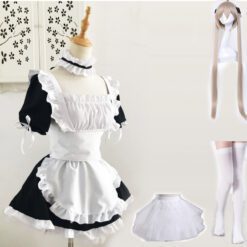 Pink Ribbon Maid Cosplay Set