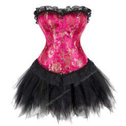 Sissy Pink Lace Up Corset - Image 4