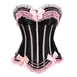 Sissy Pink Lace Up Corset - Image 5