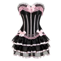 Sissy Pink Lace Up Corset