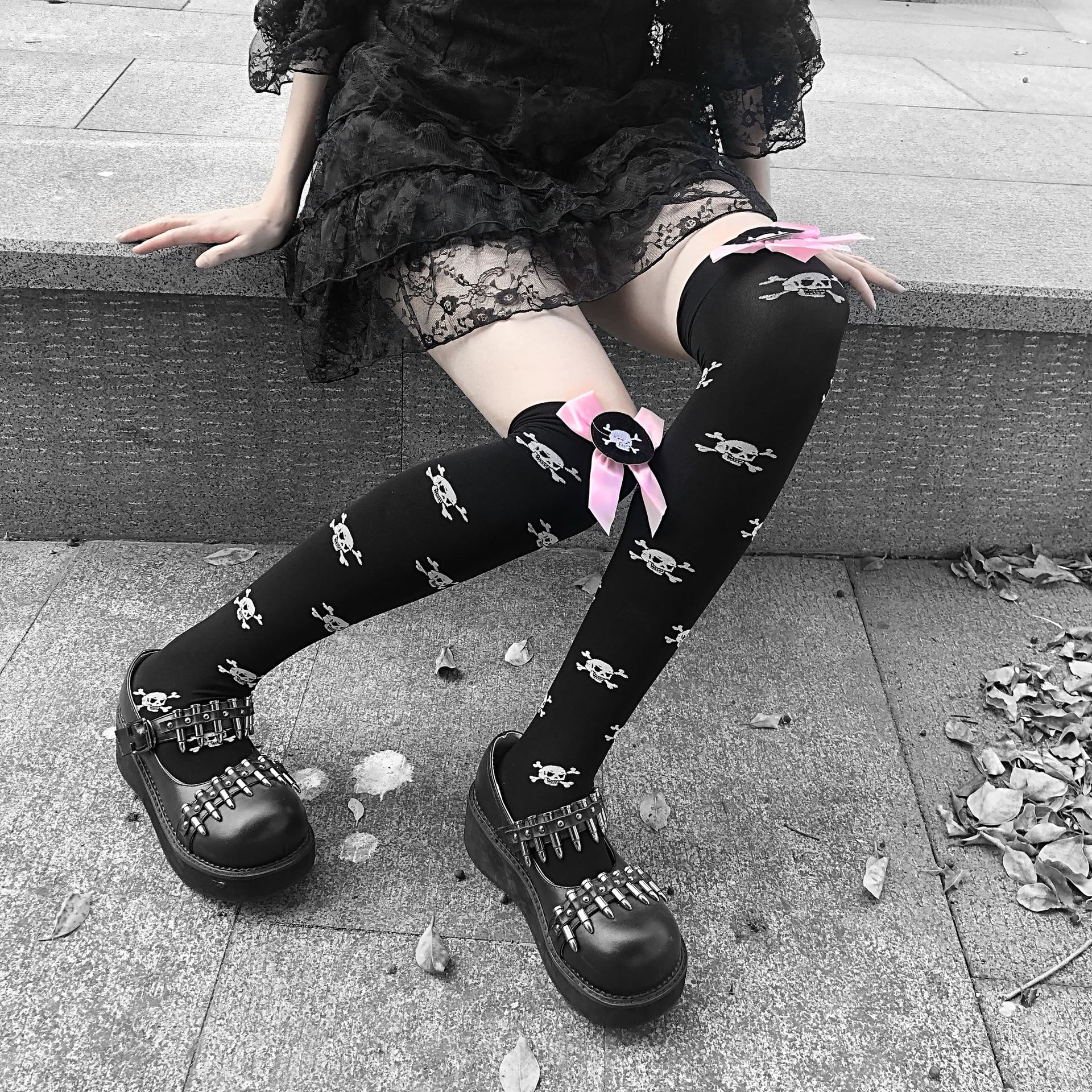 Bone Bow Streetwear Socks - Image 6