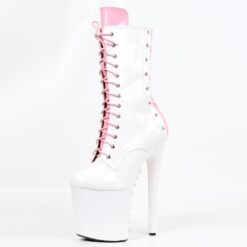 Stripper Sasha Ankle Boots - White pink, 12