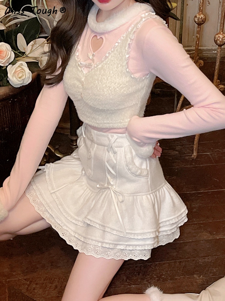 Sissy Winter Lolita Skirt Set - Image 4