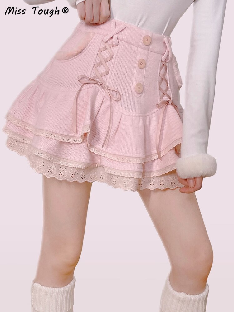 Sissy Winter Lolita Skirt Set - Image 6