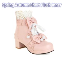 Cute Sakura Ankle Boots - Short Plush Inner, 11